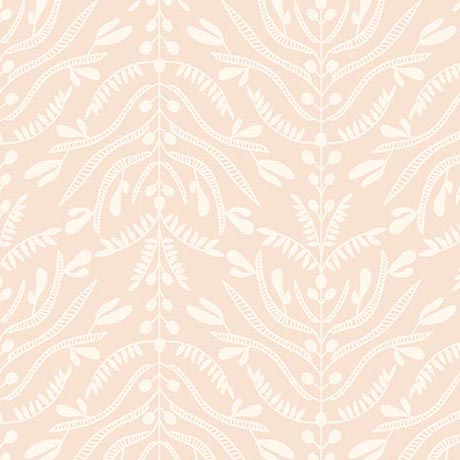 Serenade Organic Cotton Fabric, Damask Branches Peach from Jaycotts Sewing Supplies