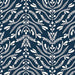 Serenade Organic Cotton Fabric, Damask Branches Navy from Jaycotts Sewing Supplies