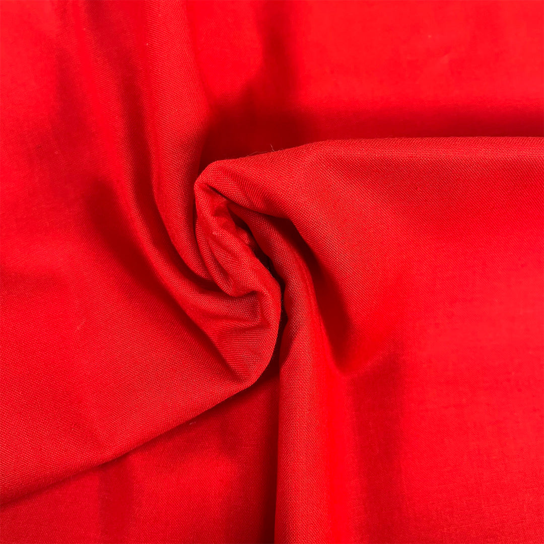 Premium Organic Cotton Solid Fabric, Plain Red from Jaycotts Sewing Supplies