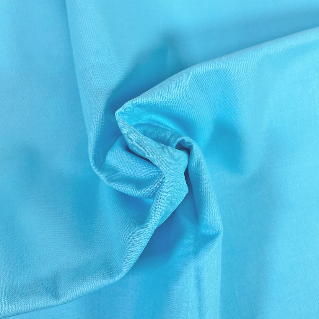 Premium Organic Cotton Solid Fabric, Turquoise — jaycotts.co.uk ...
