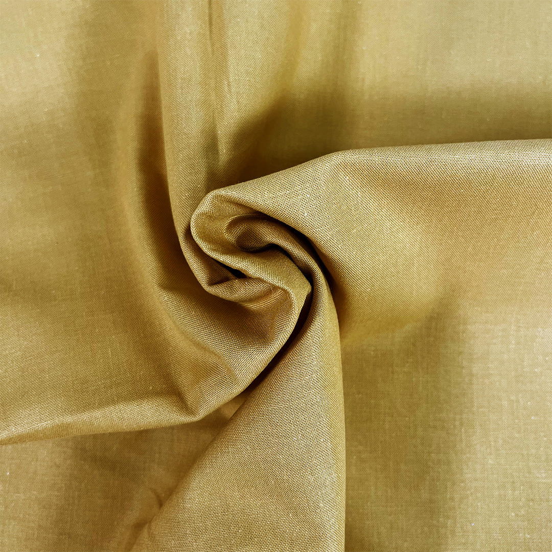 Premium Organic Cotton Solid Fabric, Ochre from Jaycotts Sewing Supplies