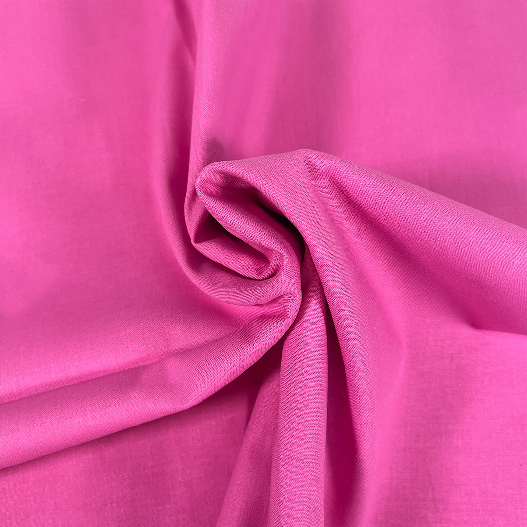 Premium Organic Cotton Solid Fabric, Bright Pink from Jaycotts Sewing Supplies