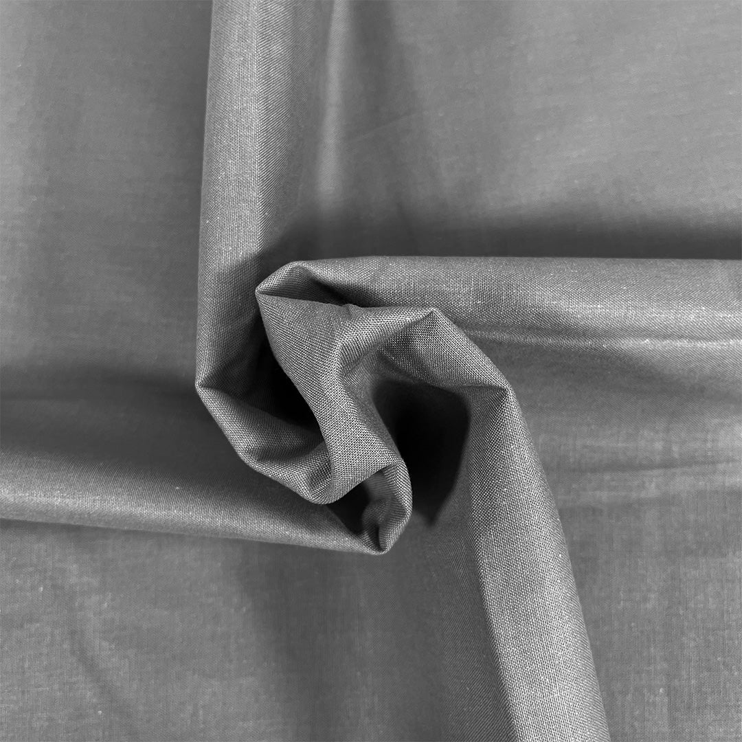 Premium Organic Cotton Solid Fabric, Mid Grey from Jaycotts Sewing Supplies
