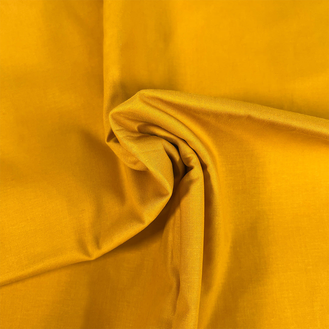 Premium Organic Cotton Solid Fabric, Yellow from Jaycotts Sewing Supplies