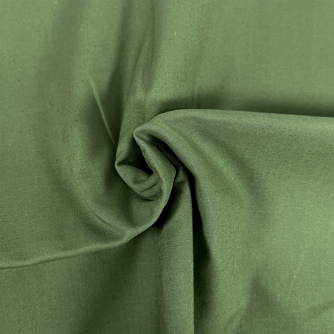 Premium Organic Cotton Solid Fabric, Dark Olive from Jaycotts Sewing Supplies