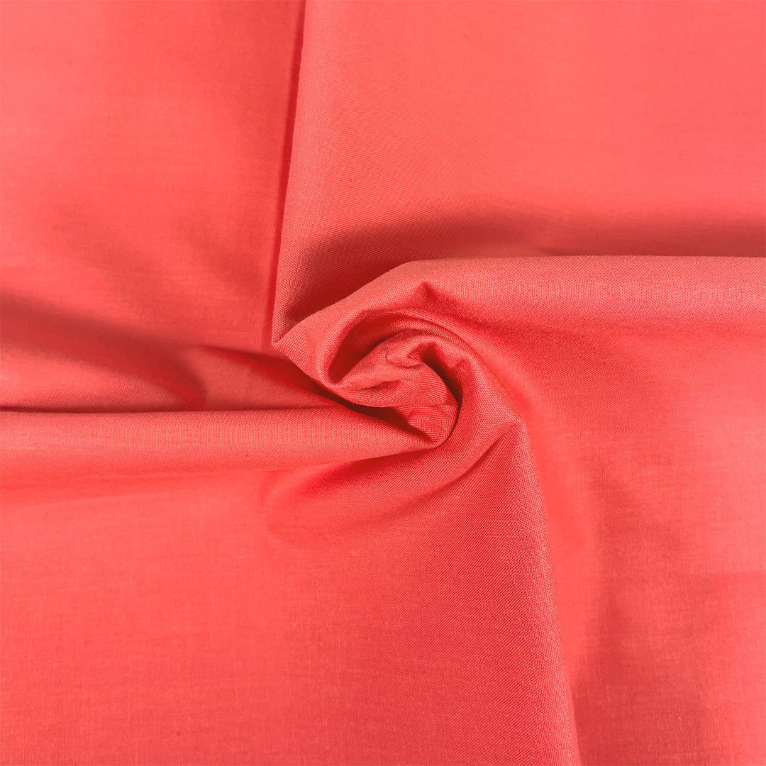 Premium Organic Cotton Solid Fabric, Coral from Jaycotts Sewing Supplies