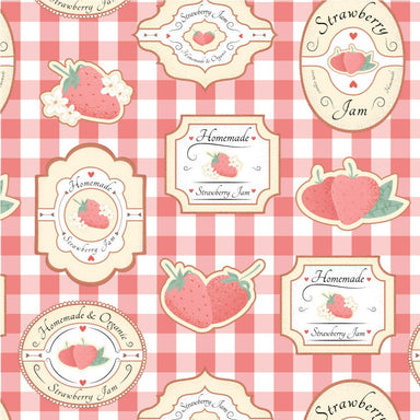 Strawberry Picking Organic Cotton Fabric, Handmade With Love from Jaycotts Sewing Supplies