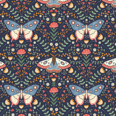 Butterfly Dreams Organic Cotton Fabric, Midnight Dance from Jaycotts Sewing Supplies