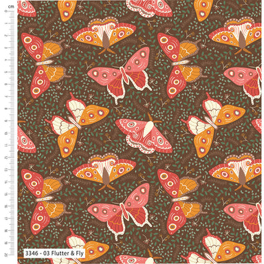 Butterfly Dreams Organic Cotton Fabric, Flutter and Fly from Jaycotts Sewing Supplies