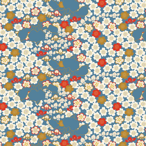 Serenity in Japan V&A Organic Cotton Fabric, Sakura from Jaycotts Sewing Supplies