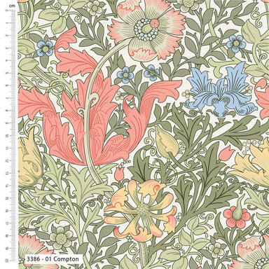 William Morris Simply Nature Organic Cotton Fabric, Compton from Jaycotts Sewing Supplies