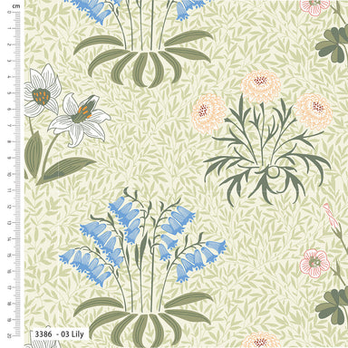 William Morris Simply Nature Organic Cotton Fabric, Lily from Jaycotts Sewing Supplies