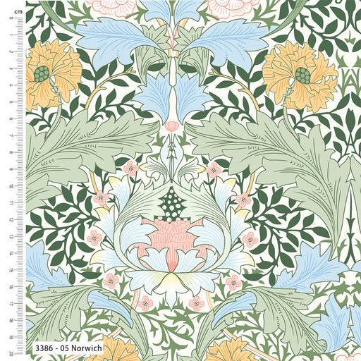 William Morris Simply Nature Organic Cotton Fabric, Norwich from Jaycotts Sewing Supplies