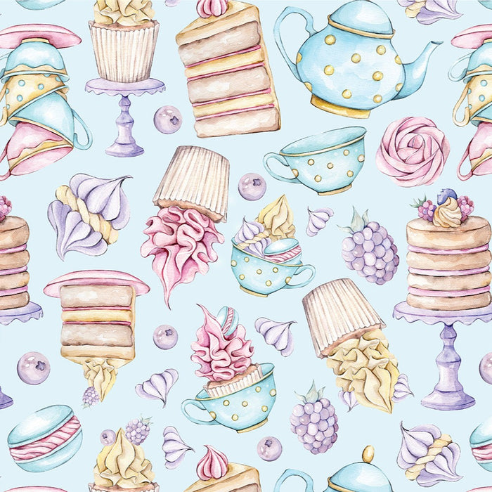 Sweet Temptations Organic Cotton Fabric, Frosted Fancies from Jaycotts Sewing Supplies