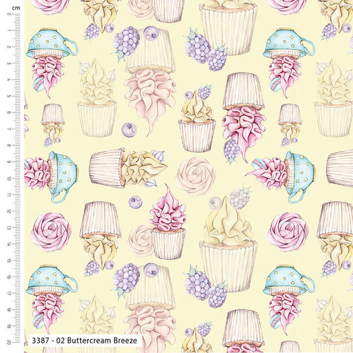 Sweet Temptations Organic Cotton Fabric, Buttercream Breeze from Jaycotts Sewing Supplies