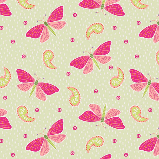 Bohemian Summer Organic Cotton Fabric, Vibrant Butterfly from Jaycotts Sewing Supplies