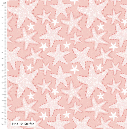 Tranquil Shores Organic Cotton Fabric, Starfish from Jaycotts Sewing Supplies