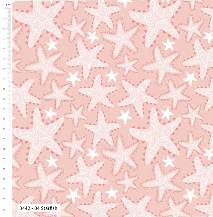 Tranquil Shores Organic Cotton Fabric, Starfish from Jaycotts Sewing Supplies