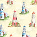 A Day By The Sea Organic Cotton Fabric, Lighthouse from Jaycotts Sewing Supplies