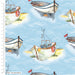 A Day By The Sea Organic Cotton Fabric, In The Harbour from Jaycotts Sewing Supplies