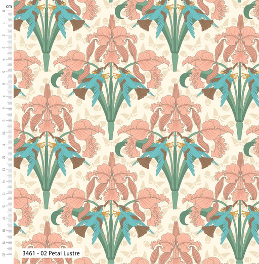 Art Nouveau V&A Organic Cotton Fabric, Petal Lustre from Jaycotts Sewing Supplies