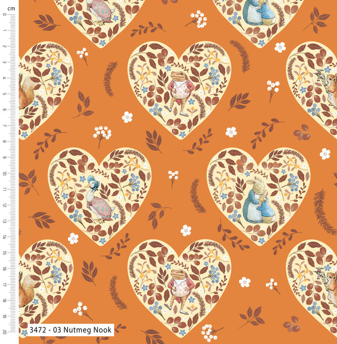 Peter Rabbit Organic Cotton Fabric, Nutmeg Nook from Jaycotts Sewing Supplies