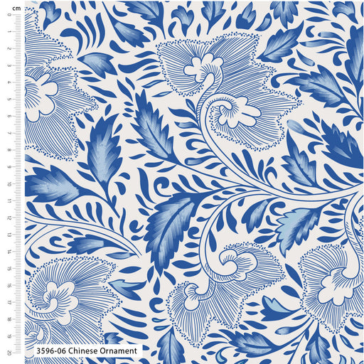 Crafts of Tranquility Organic Cotton Fabric, Chinese Ornament from Jaycotts Sewing Supplies