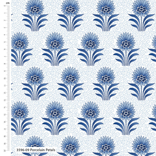 Crafts of Tranquility Organic Cotton Fabric, Porcelain Petals from Jaycotts Sewing Supplies
