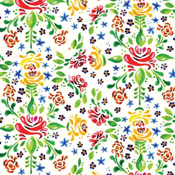 Bohemian Waters Organic Cotton Fabric, Painted Flowers from Jaycotts Sewing Supplies