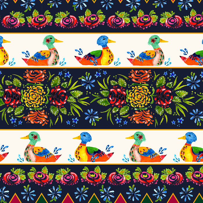 Bohemian Waters Organic Cotton Fabric, Bohemian Border from Jaycotts Sewing Supplies