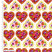 Bohemian Waters Organic Cotton Fabric, Folk Hearts Pink from Jaycotts Sewing Supplies