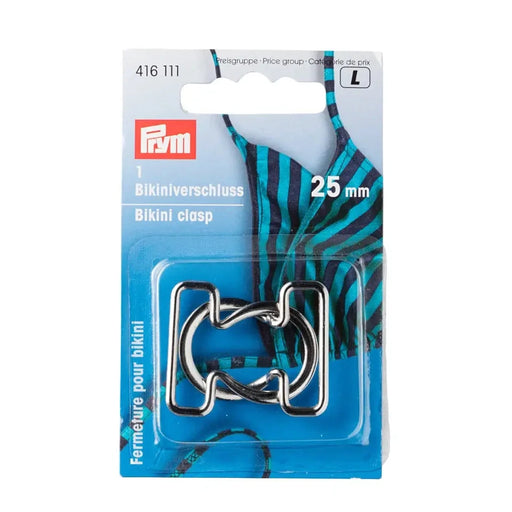 Prym Bikini Clasp | Metal Silver Colour 25mm from Jaycotts Sewing Supplies