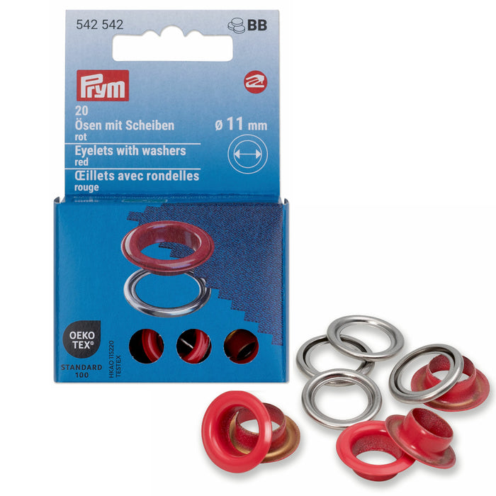 Prym Colour Eyelets 11mm | Packs of 20 from Jaycotts Sewing Supplies