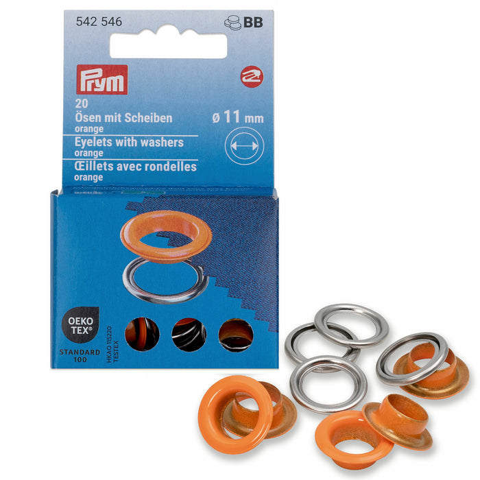 Prym Colour Eyelets 11mm | Packs of 20 from Jaycotts Sewing Supplies