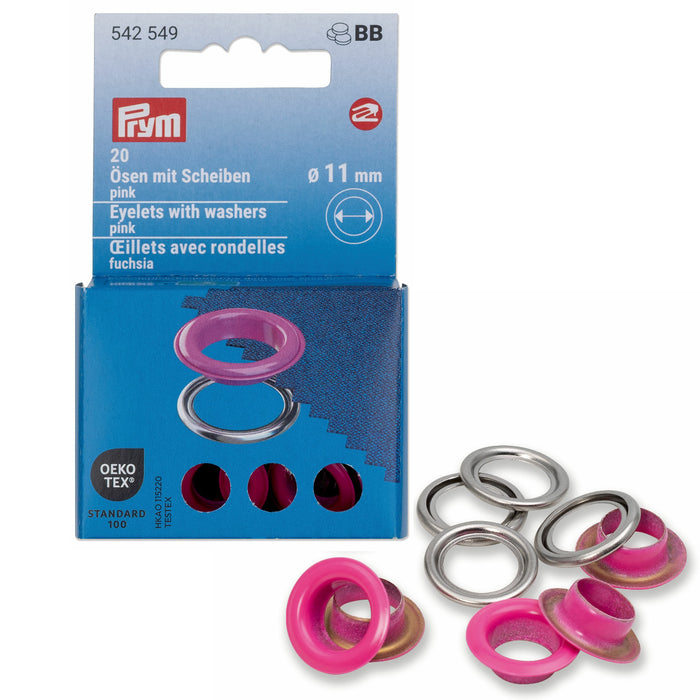 Prym Colour Eyelets 11mm | Packs of 20 from Jaycotts Sewing Supplies