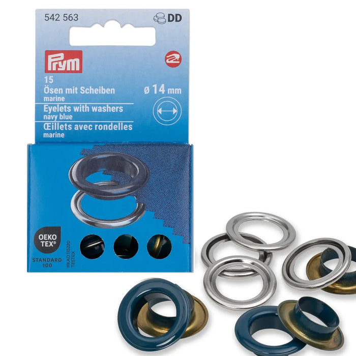 Prym Colour Eyelets 14mm | Packs of 20 from Jaycotts Sewing Supplies