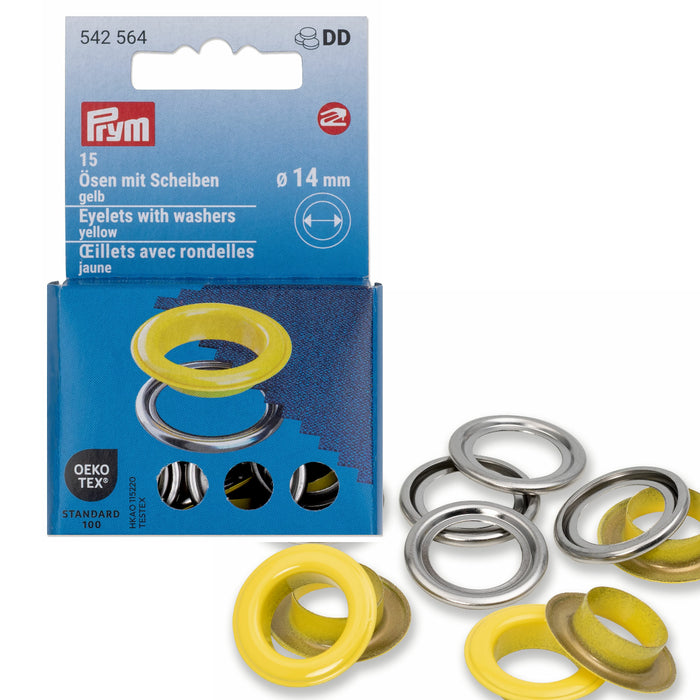 Prym Colour Eyelets 14mm | Packs of 20 from Jaycotts Sewing Supplies