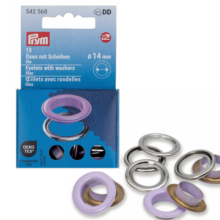 Prym Colour Eyelets 14mm | Packs of 20 from Jaycotts Sewing Supplies