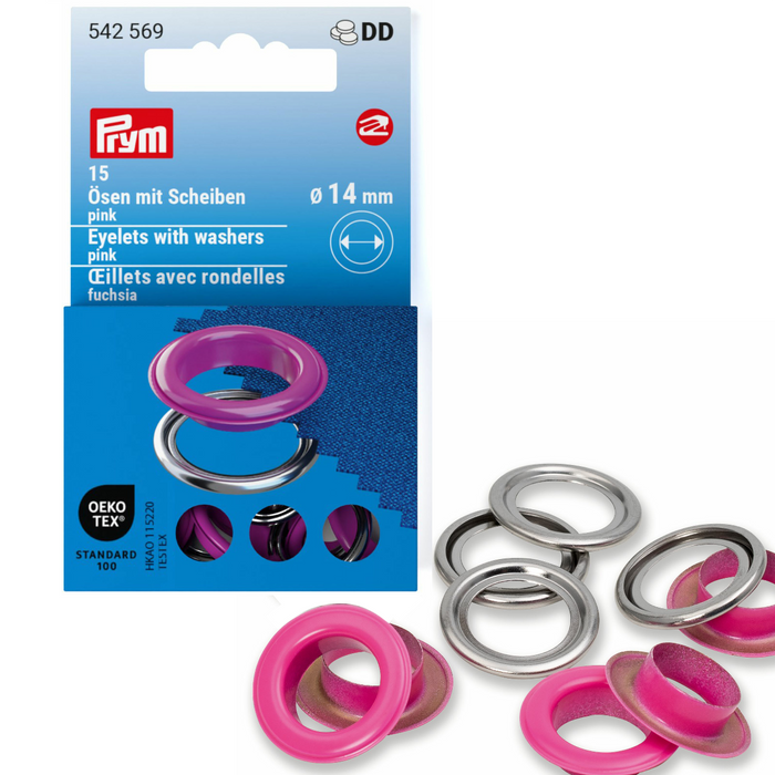 Prym Colour Eyelets 14mm | Packs of 20 from Jaycotts Sewing Supplies