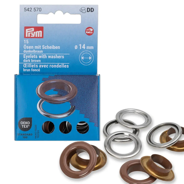 Prym Colour Eyelets 14mm | Packs of 20 from Jaycotts Sewing Supplies