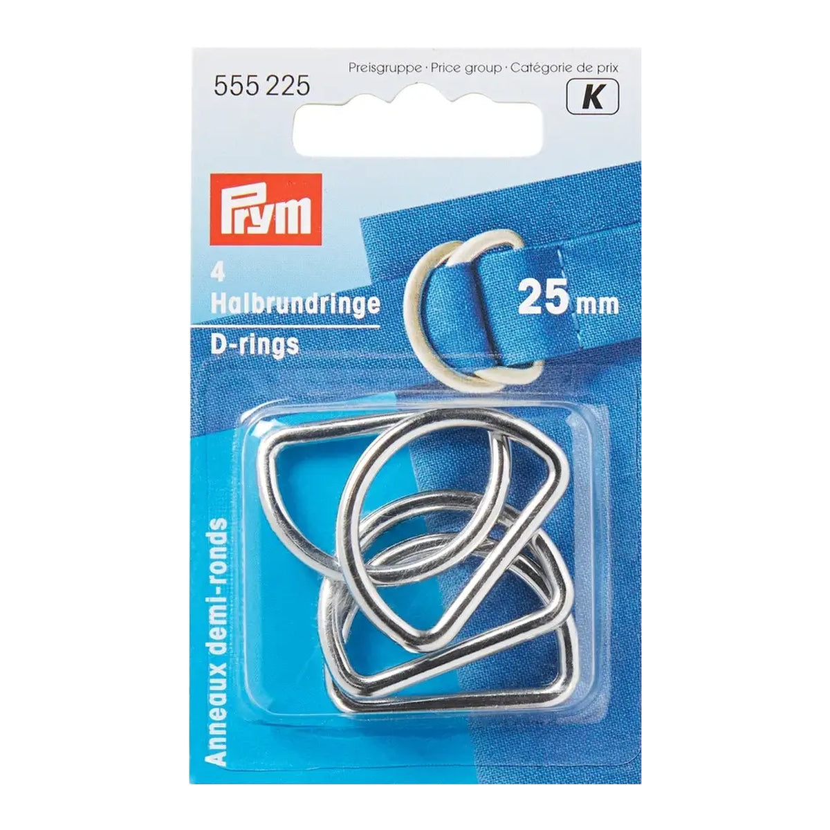 Prime D Rings Prym Metal D Rings in Silver colour — jaycotts.co.uk - Sewing Supplies