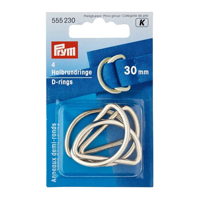 Prym Metal D Rings in Packs of 4 | Silver from Jaycotts Sewing Supplies