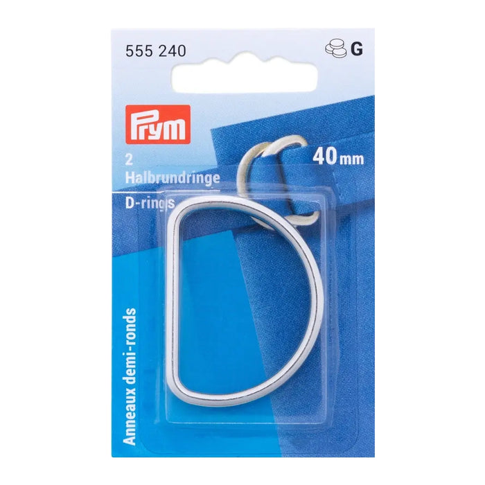 Prime D Rings Prym Metal D Rings in Silver colour — jaycotts.co.uk - Sewing Supplies