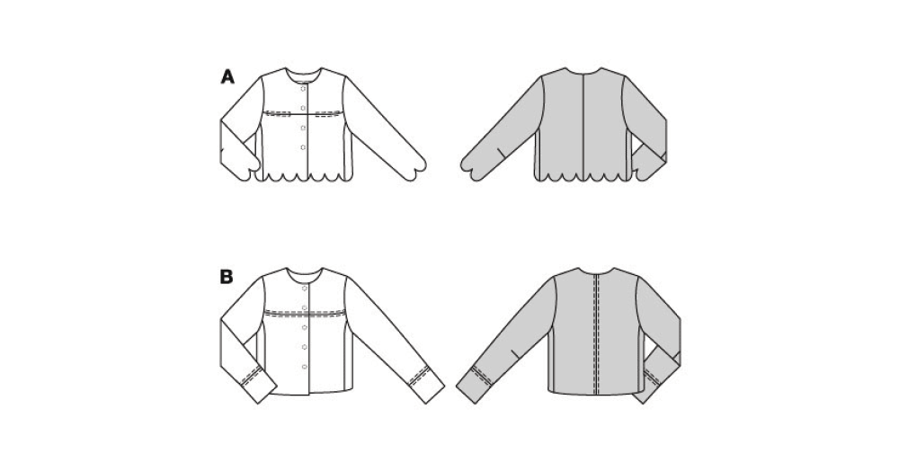 Burda Sewing Pattern 5870 Misses' Jacket from Jaycotts Sewing Supplies