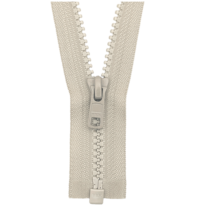 YKK Open End Zip - Medium Plastic | colour 572 stone from Jaycotts Sewing Supplies
