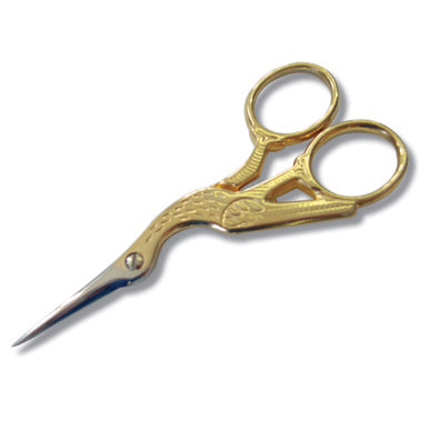 Madeira Gold Stork Handle Embroidery Scissors 9cm from Jaycotts Sewing Supplies