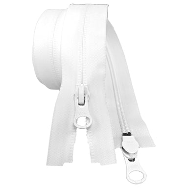 YKK Aquaguard Water repellent zip | 2 Way | White from Jaycotts Sewing Supplies