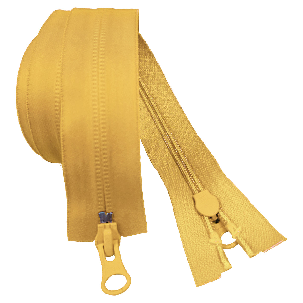 YKK Aquaguard Water repellent zip | 2 Way | Yellow — jaycotts.co