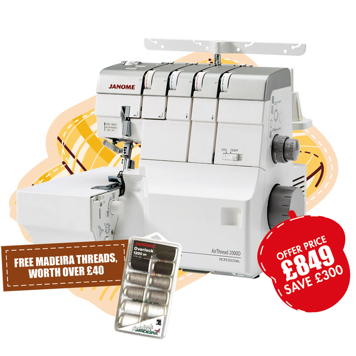 Janome AT2000D Air Thread Overlocker from Jaycotts Sewing Supplies