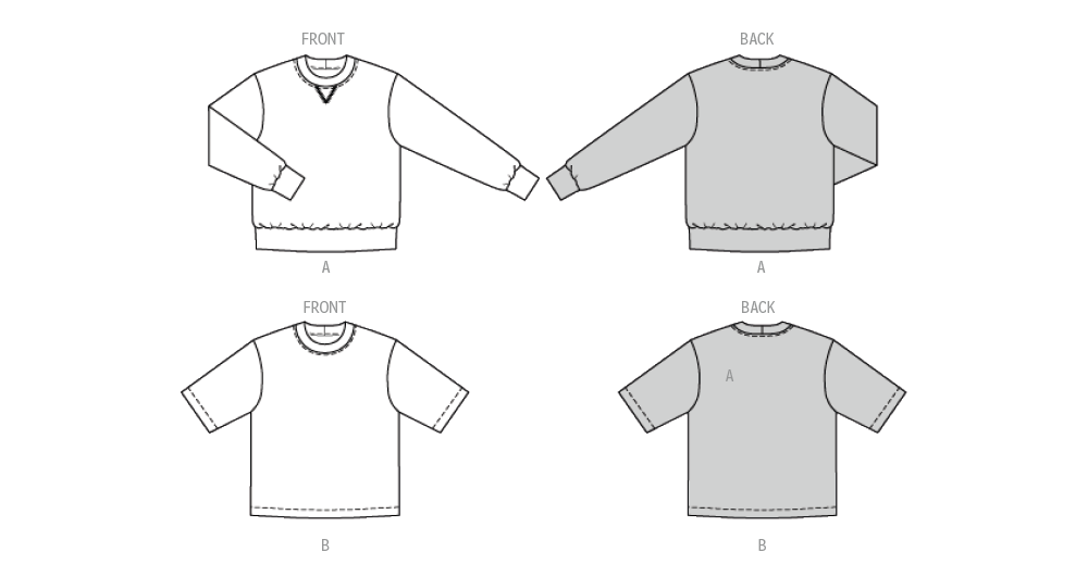 Burda Pattern 5682 Men's' Sweater and T-shirt from Jaycotts Sewing Supplies